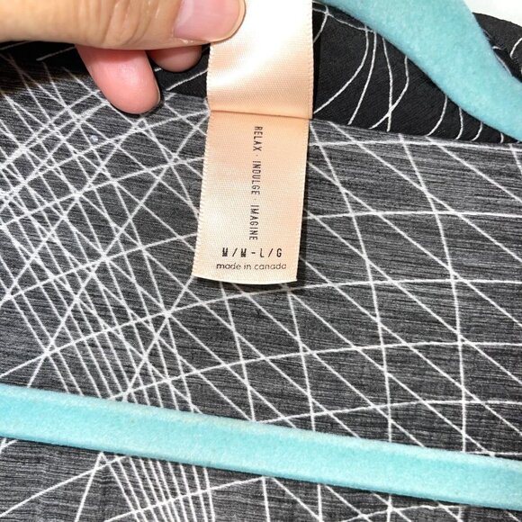 Smash + Tess Lightweight Robe Duster Womens Size M L Rayon Nylon Black White - Picture 8 of 9